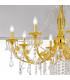 Pisani Crystal Crystal Multi Arm Chandeliers 8 Light 24 Carat Gold-2
