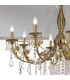 Pisani Crystal Crystal Multi Arm Chandeliers 8 Light Antique Brass-2