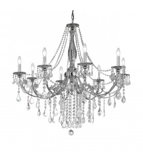 Pisani Crystal Crystal Multi Arm Chandeliers 8 Light Chrome-1