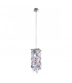 Prisma Crystal Pendant Ceiling Light Chrome-1