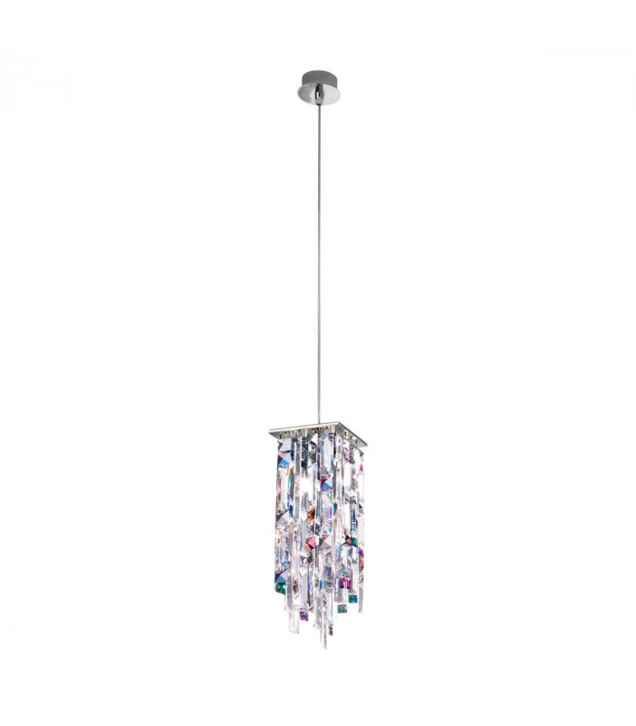 Prisma Crystal Pendant Ceiling Light Chrome-1