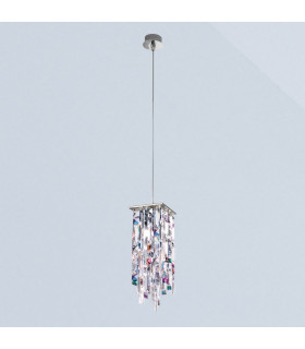 Prisma Crystal Pendant Ceiling Light Chrome-2