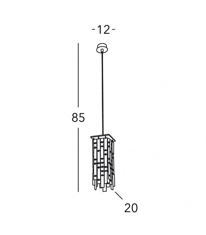 Prisma Crystal Pendant Ceiling Light Chrome-3