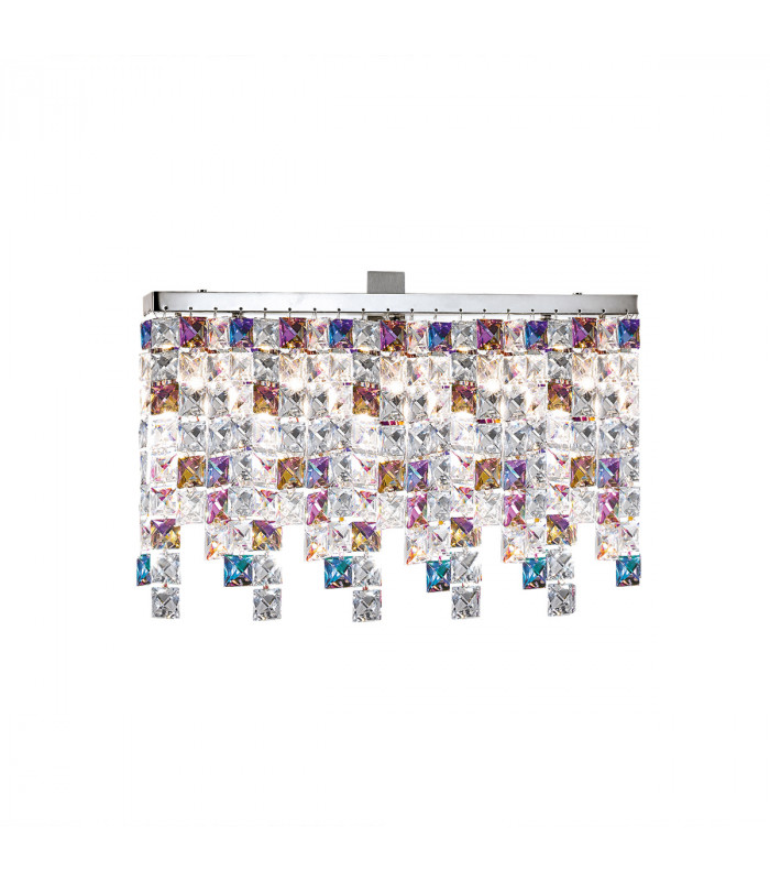 Prisma Crystal Ceiling Light 3 Light Chrome-1