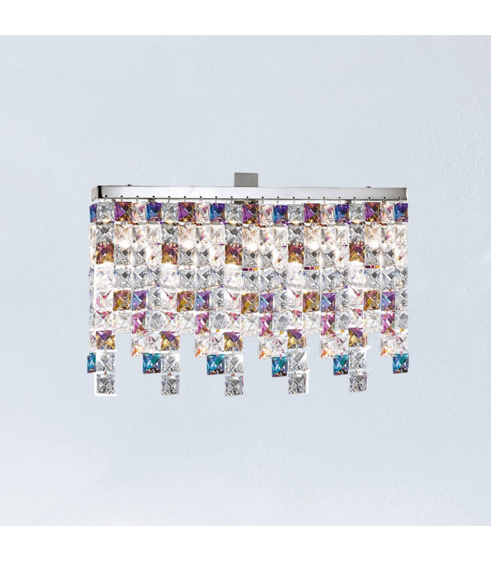 Prisma Crystal Ceiling Light 3 Light Chrome-2
