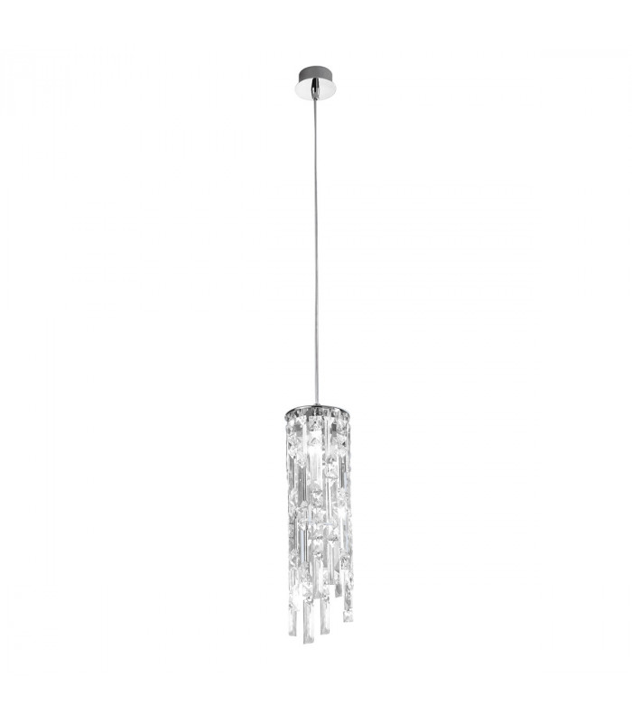 Prisma Crystal Pendant Ceiling Light Chrome-1