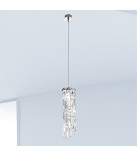Prisma Crystal Pendant Ceiling Light Chrome-2