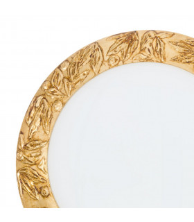 Serena Glass Decorative Flush Ceiling Light 2 Light 24 Carat Gold-2