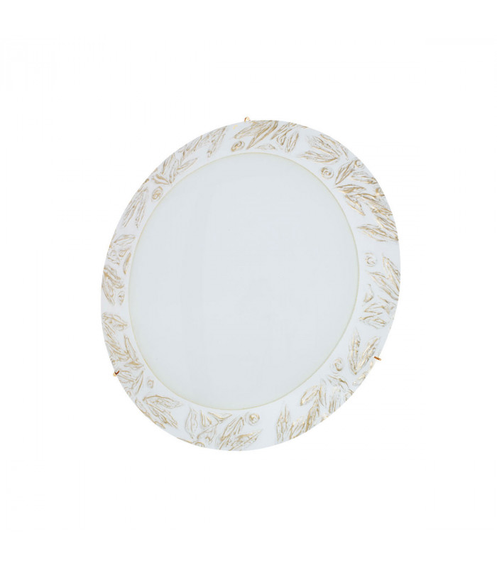 Serena Glass Decorative Flush Ceiling Light 2 Light 24 Carat Gold-1