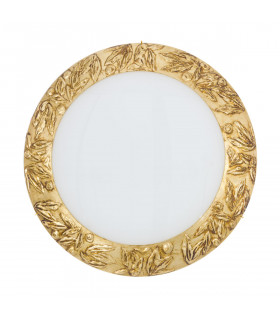 Serena Glass Decorative Flush Ceiling Light 3 Light 24 Carat Gold-1