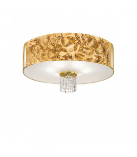 Emozione Glass Cylindrical Ceiling Light 6 Light 24 Carat Gold-1