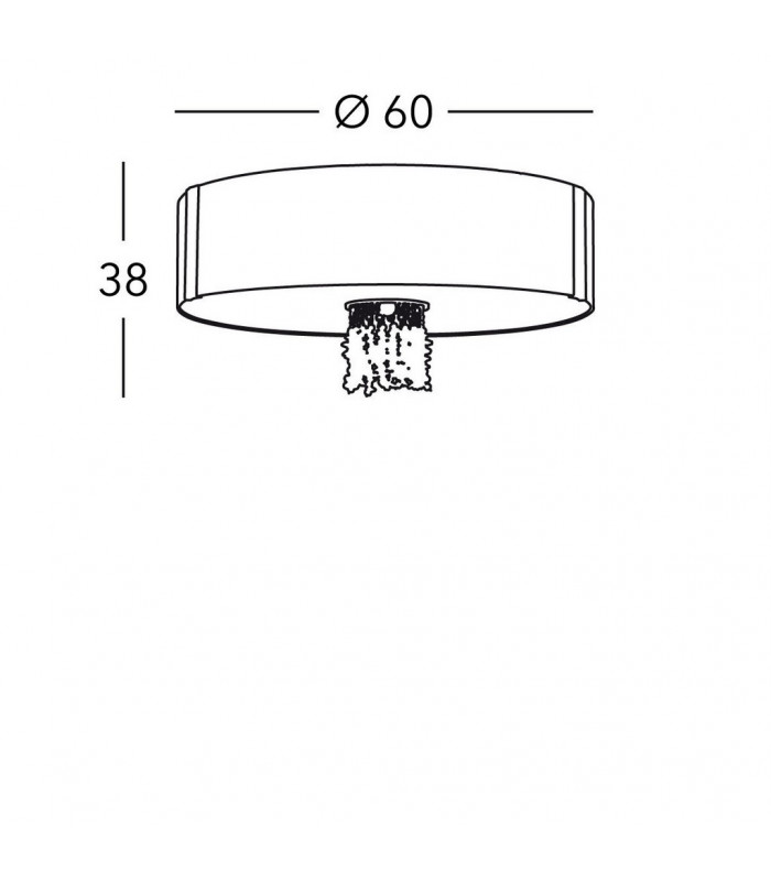 Emozione Glass Cylindrical Ceiling Light 6 Light 24 Carat Gold-3