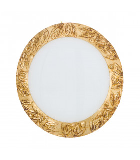 Serena Glass Decorative Flush Ceiling Light 4 Light 24 Carat Gold-1
