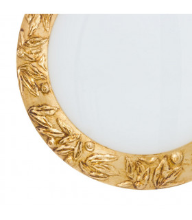 Serena Glass Decorative Flush Ceiling Light 4 Light 24 Carat Gold-2