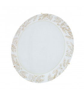 Serena Glass Decorative Flush Ceiling Light 4 Light 24 Carat Gold-1
