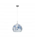 Luna Glass Dome Pendant Ceiling Light Chrome-1