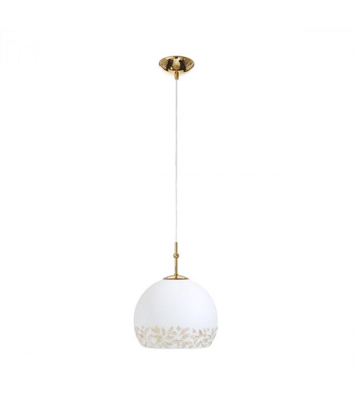 Luna Glass Dome Pendant Ceiling Light 24 Carat Gold-1
