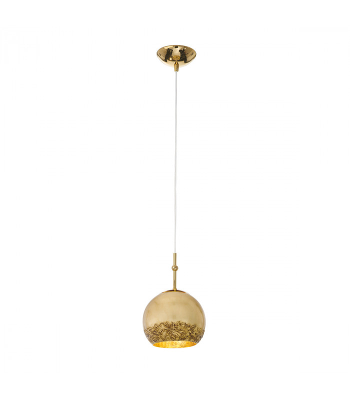 Luna Glass Dome Pendant Ceiling Light 24 Carat Gold-1