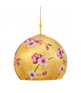 Luna Glass Dome Pendant Ceiling Light 24 Carat Gold-1