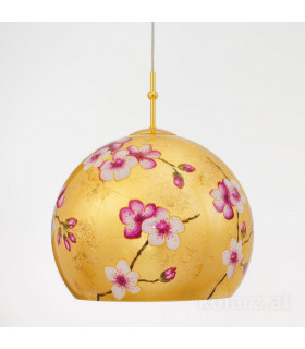 Luna Glass Dome Pendant Ceiling Light 24 Carat Gold-2