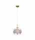 Luna Glass Dome Pendant Ceiling Light 24 Carat Gold-1