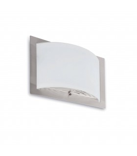 2 Light Indoor Glass Wall Light Matt Nickel, E27 - 1
