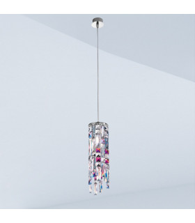 Prisma Crystal Pendant Ceiling Light Chrome-2