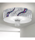 Emozione Glass Cylindrical Pendant Ceiling Light 6 Light Chrome-2