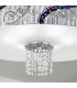 Emozione Glass Cylindrical Pendant Ceiling Light 6 Light Chrome-3