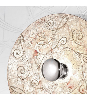 Luna Glass Flush Wall Lamp Chrome-2