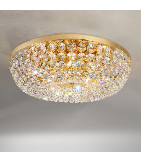 Schönbrunn Crystal Ceiling Light 8 Light 24 Carat Gold-2
