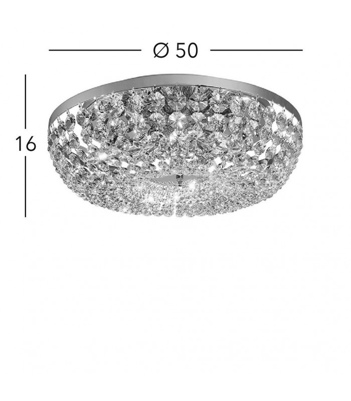 Schönbrunn Crystal Ceiling Light 8 Light 24 Carat Gold-4
