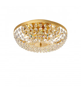 Schönbrunn Crystal Ceiling Light 6 Light 24 Carat Gold-1