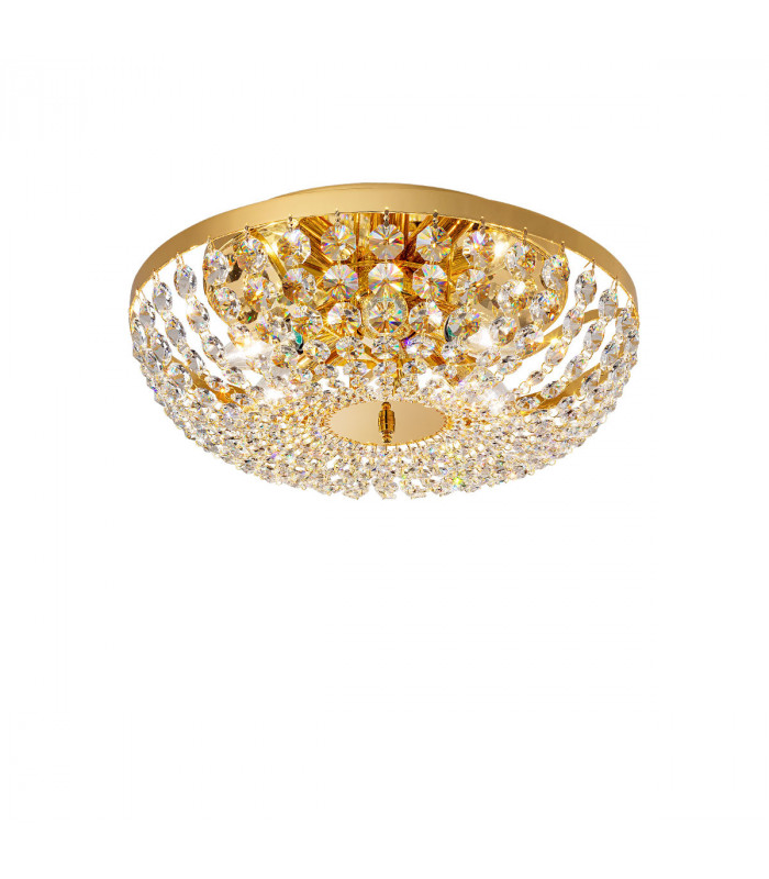 Schönbrunn Crystal Ceiling Light 6 Light 24 Carat Gold-1