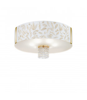Emozione Glass Cylindrical Ceiling Light 6 Light 24 Carat Gold-1