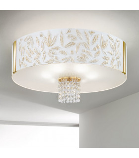 Emozione Glass Cylindrical Ceiling Light 6 Light 24 Carat Gold-2
