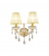 Schönbrunn Crystal Candle Wall Lamp 2 Light 24 Carat Gold-1