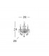 Schönbrunn Crystal Candle Wall Lamp 2 Light 24 Carat Gold-3