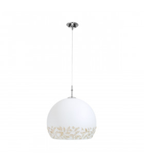 Luna Glass Dome Pendant Ceiling Light Chrome-1