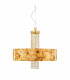 Emozione Glass Cylindrical Pendant Ceiling Light 6 Light 24 Carat Gold-1