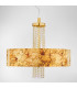 Emozione Glass Cylindrical Pendant Ceiling Light 6 Light 24 Carat Gold-2