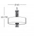 Emozione Glass Cylindrical Pendant Ceiling Light 6 Light Chrome-3