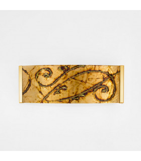 Emozione Glass Flush Wall Lamp 2 Light 24 Carat Gold-2