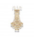 Empire Crystal Glass & Crystal Wall Lamp 3 Light 24 Carat Gold-1