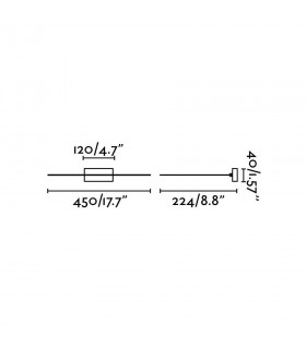 LED Medium Picture Wall Light Matt Nickel - 2