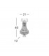 Empire Crystal Glass & Crystal Wall Lamp 3 Light 24 Carat Gold-3