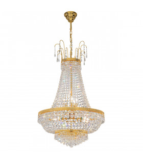 Empire Crystal Chandeliers 12 Light 24 Carat Gold-1