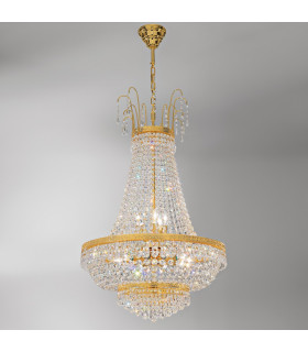 Empire Crystal Chandeliers 12 Light 24 Carat Gold-2