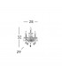 Schönbrunn Crystal Candle Wall Lamp 3 Light 24 Carat Gold-4