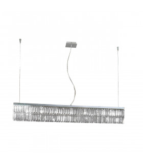 Prisma Crystal Pendant Ceiling Light 10 Light Chrome-1